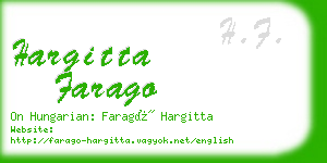 hargitta farago business card